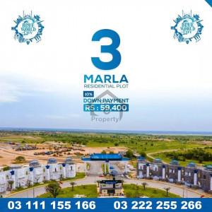 Blue World City ideal Location 5 8 10 Marla plots for sale on installments