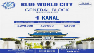 Blue World City General Block 5, 8, 10 Marla Plots for sale