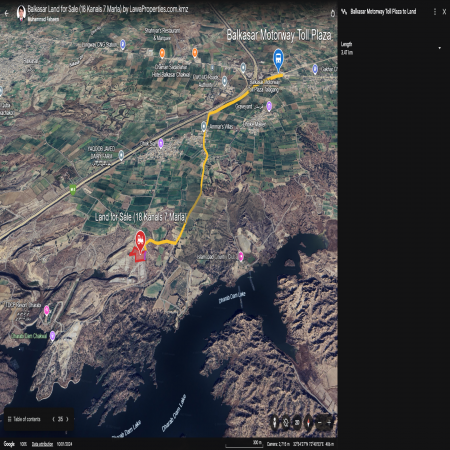 18 Kanals 7 Marla Agriculture Land for Sale in Chakwal, Balkasar Zari Zameen Raqba Land