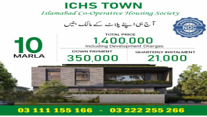 ICHS TOWN 10 Marla plot for sale. Balloted plots