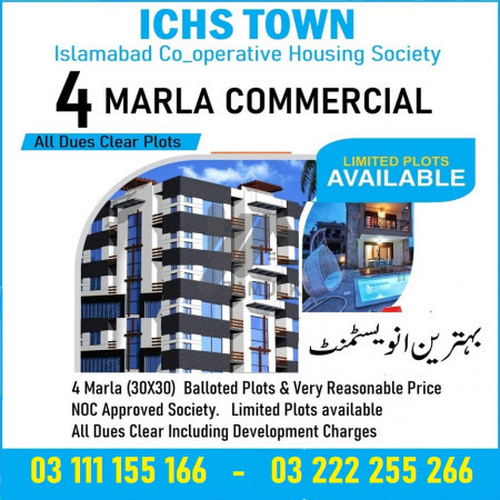 ICHS 4 Marla Commercial Plot for sale. Islamabad Cooperative Housing Society